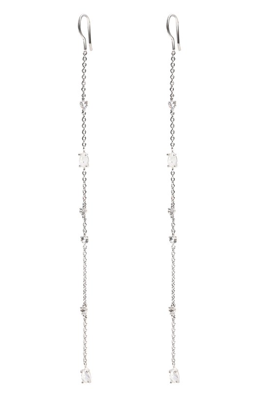 Серьги-цепочки с лунными камнями и топазами Moonka wt-her-mns Серебряный  wt-her-mns Фото 3