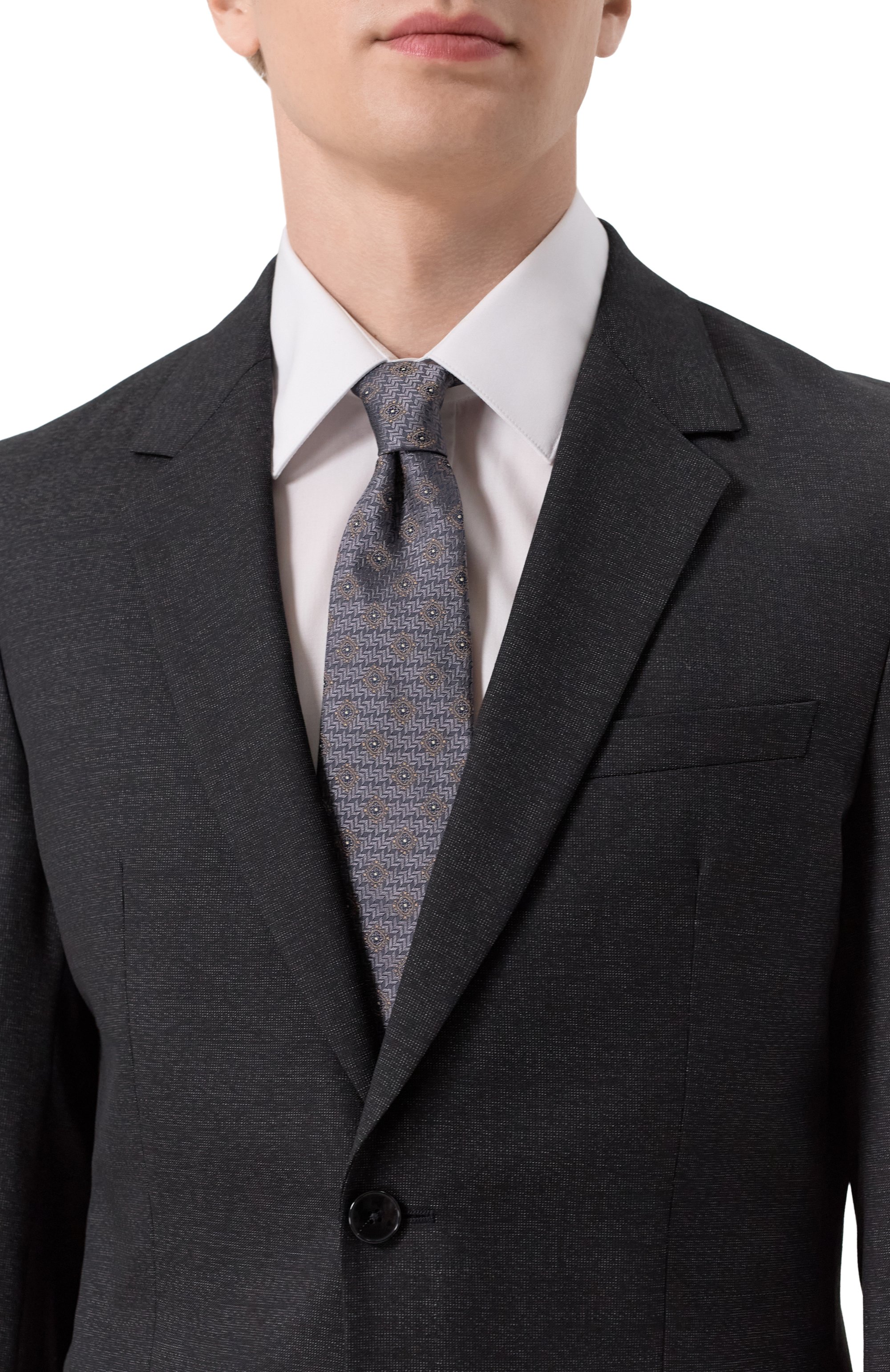 Шелковый галстук BRUNELLO CUCINELLI, арт. MI8850018, фото 2