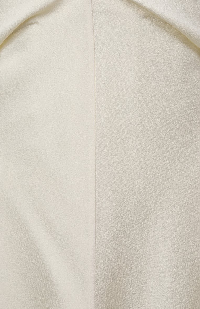 Женское атласное платье JIL SANDER кремового цвета, арт. J02CT0469-J76018 | Фото 6 (Длина Ж (юбки, платья, шорты): Миди; Материал внешний: Синтетический материал; Случай: Повседневный; Женское Кросс-КТ: Платье-одежда; Стили: Минимализм; Автоматизация состава: Проставлено; Автоматизация ТО: Проставлено; Рукава: На бретелях)