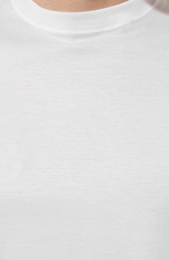 Мужская хлопковая футболка KITON белого цвета, арт. UMC029H08800 | Фото 5 (Принт: Без принта; Рукава: Короткие; Длина (для топов): Стандартные; Материал сплава: �Проставлено; Материал внешний: Хлопок; Драгоценные камни: Проставлено; Стили: Кэжуэл)