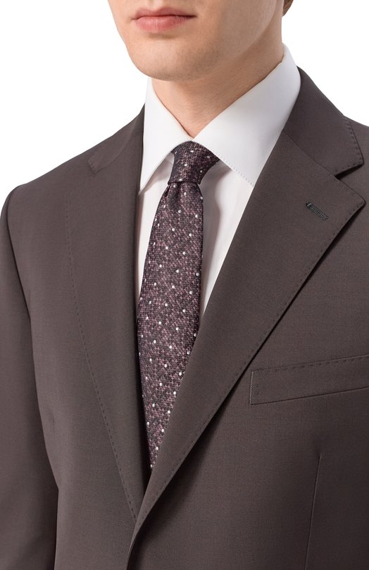 Шелковый галстук Zilli CRAV02M0600VGTCH0 Коричневый  CRAV02M0600VGTCH0 Фото 2