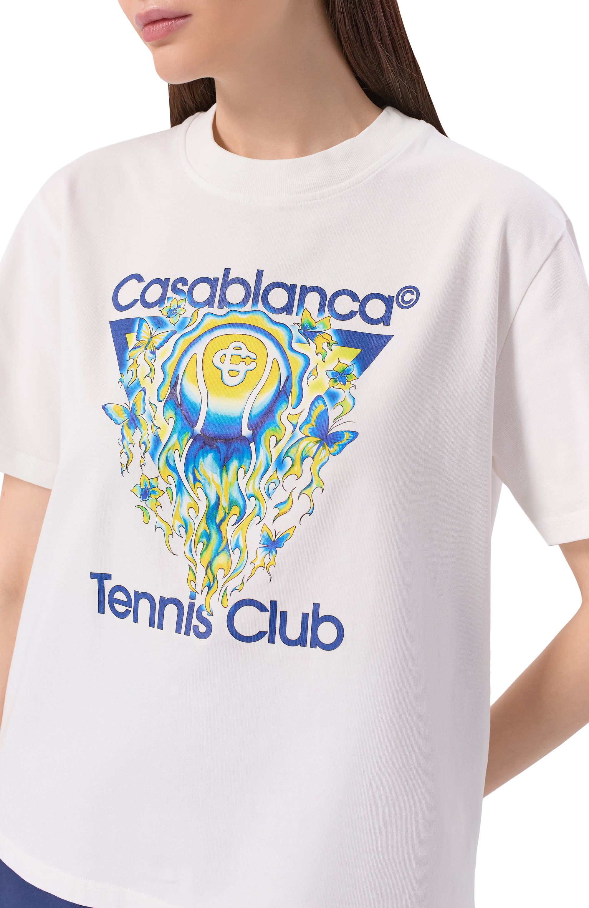 Хлопковая футболка CASABLANCA, арт. W-SP26-JTS-046-02, фото 5