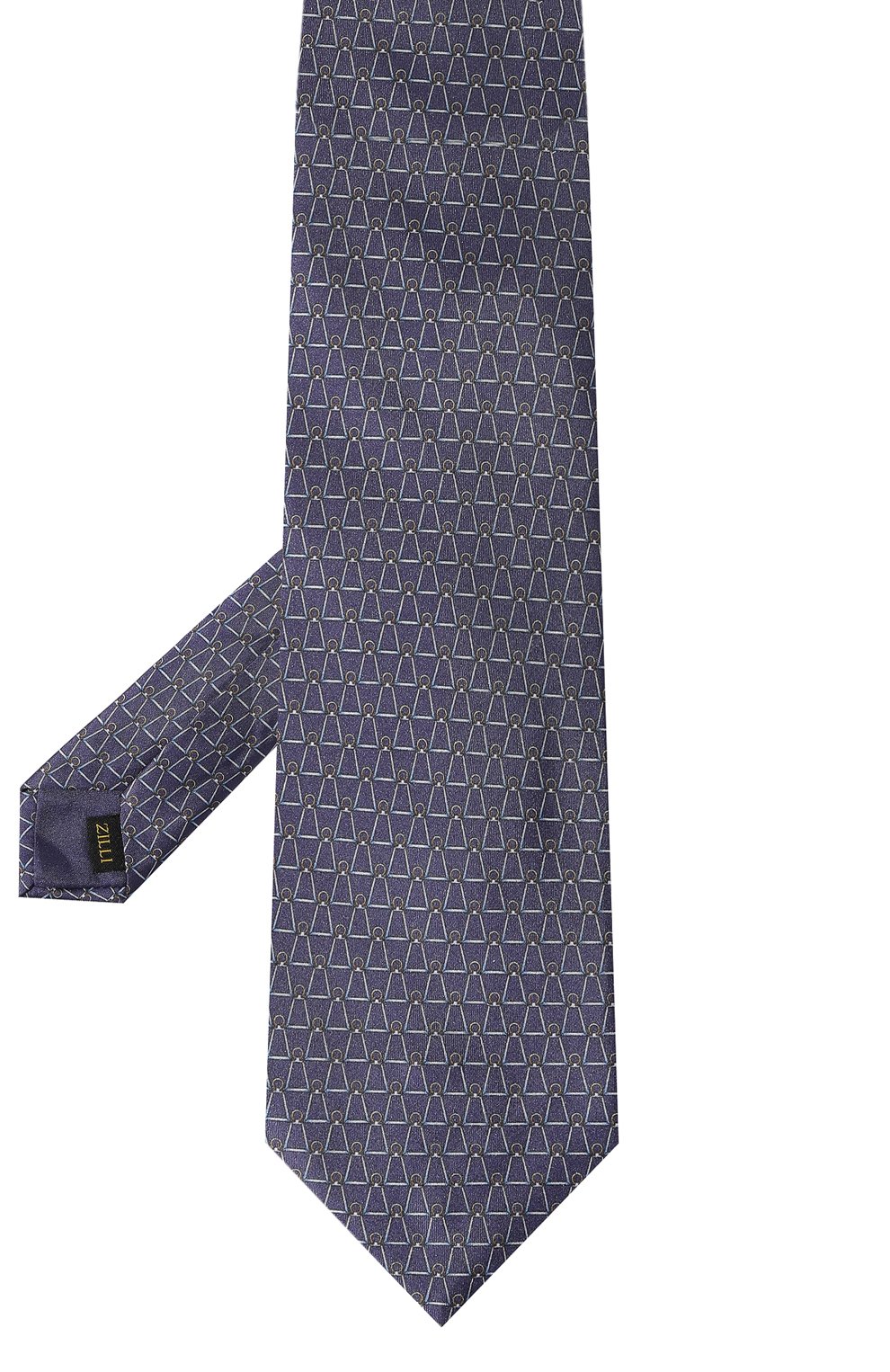 Шелковый галстук ZILLI темно-синего цвета по цене 28450 руб., арт. 55500, фото 3 Шелковый галстук ZILLI, арт. 55500, фото 3