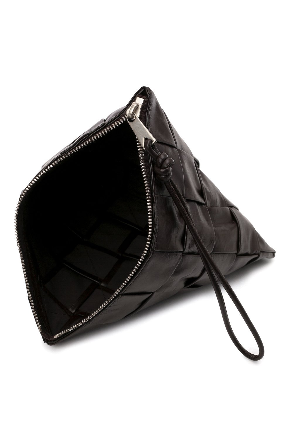 Кожаный клатч BOTTEGA VENETA темно-коричневого цвета по цене 79950 руб., арт. 667045/VCQ72, фото 5 Кожаный клатч BOTTEGA VENETA, арт. 667045/VCQ72, фото 5