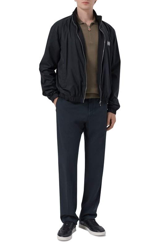 Кожаные кеды Kiton USSA396N01380 Чёрный  USSA396N01380 Фото 2