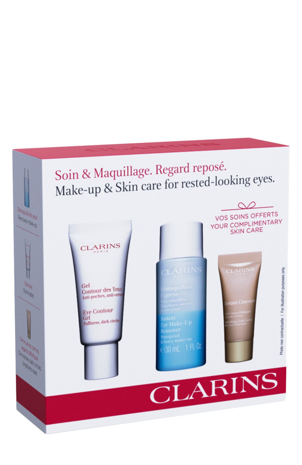 Наборе: гель для глаз + средство для удаления макияжа + консилер (20+30+5ml) CLARINS, арт. 80028012, фото 2