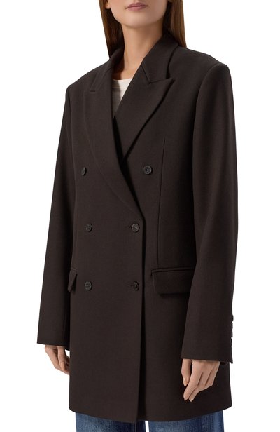 Пальто из вискозы и шерсти SANCHY коричневого цвета по цене 49000 руб., арт. AW26.53.04/61, фото 3 Пальто из вискозы и шерсти SANCHY, арт. AW26.53.04/61, фото 3