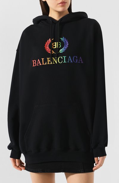 Хлопковое худи BALENCIAGA, арт. 570798/TEV50, фото 3