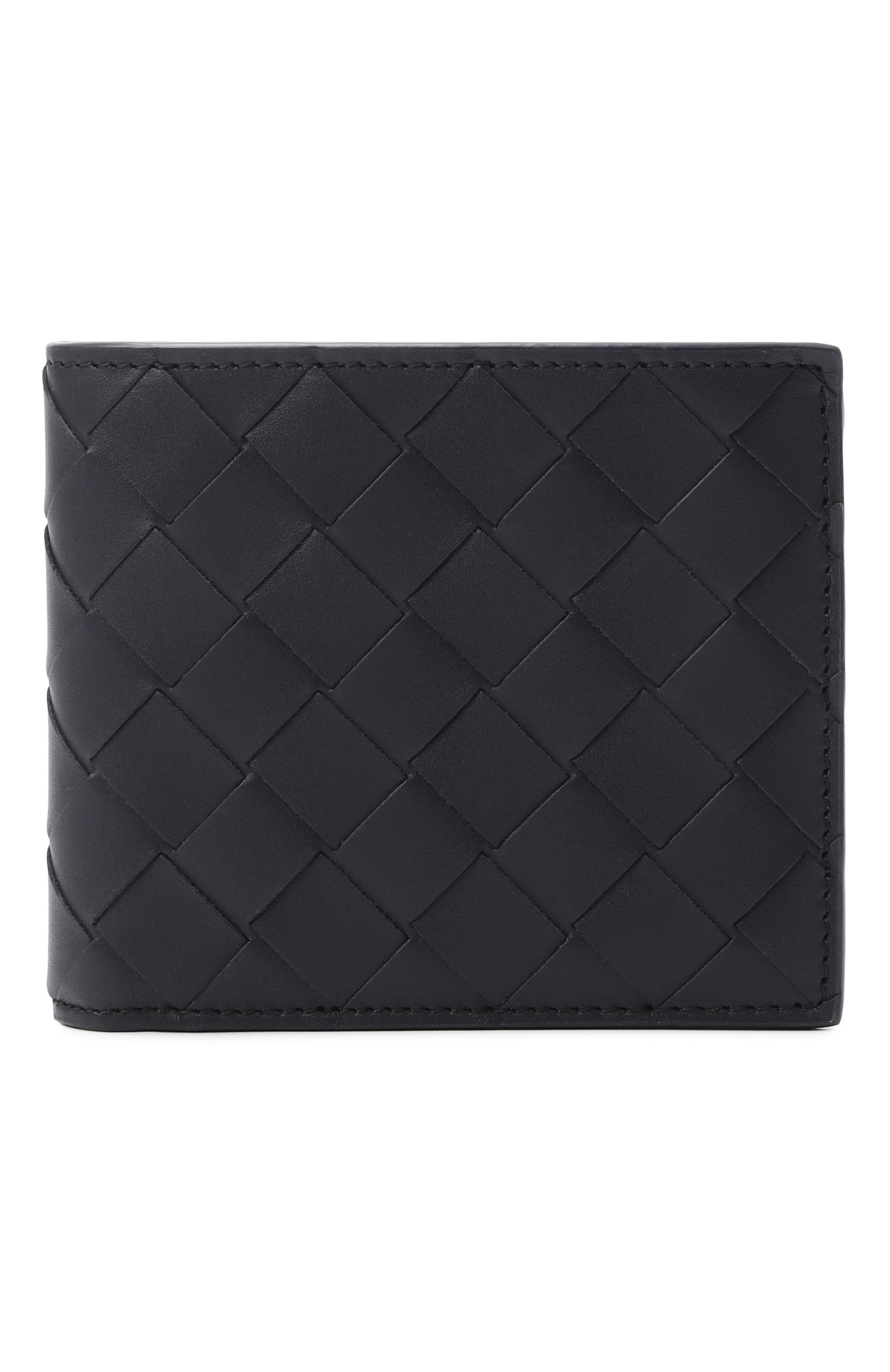 Кожаное портмоне BOTTEGA VENETA темно-синего цвета по цене 78650 руб., арт. 743211/VCPQ6, фото 1 Кожаное портмоне BOTTEGA VENETA, арт. 743211/VCPQ6, фото 1