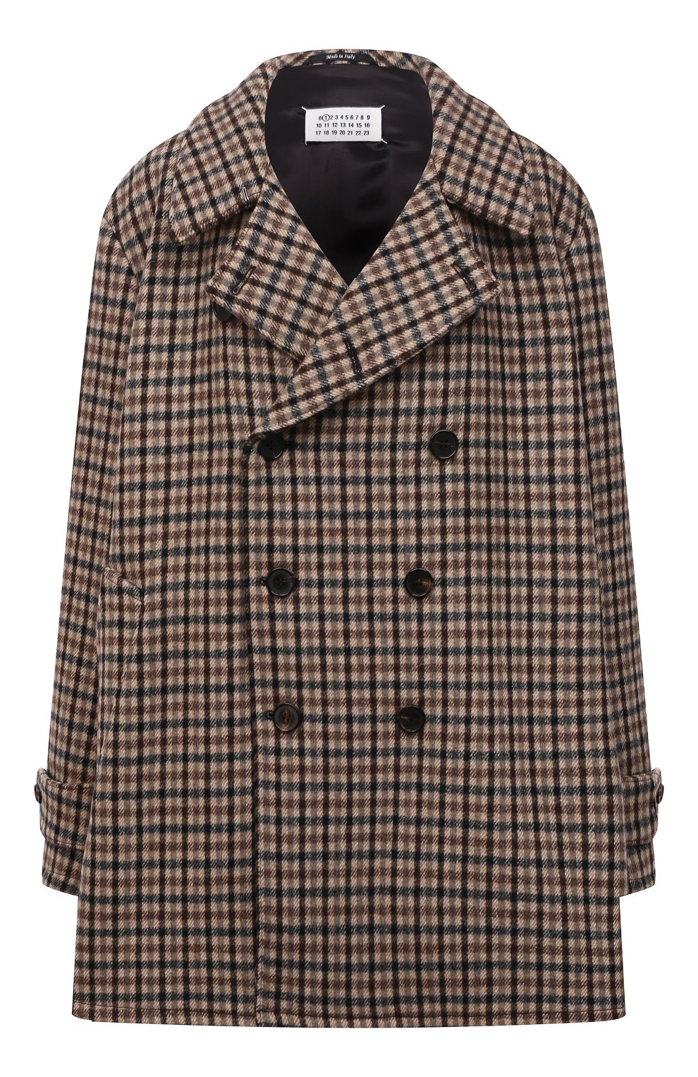 Шерстяное пальто MAISON MARGIELA коричневого цвета по цене 274500 руб., арт. S51AM0440/S54287, фото 1 Шерстяное пальто MAISON MARGIELA, арт. S51AM0440/S54287, фото 1