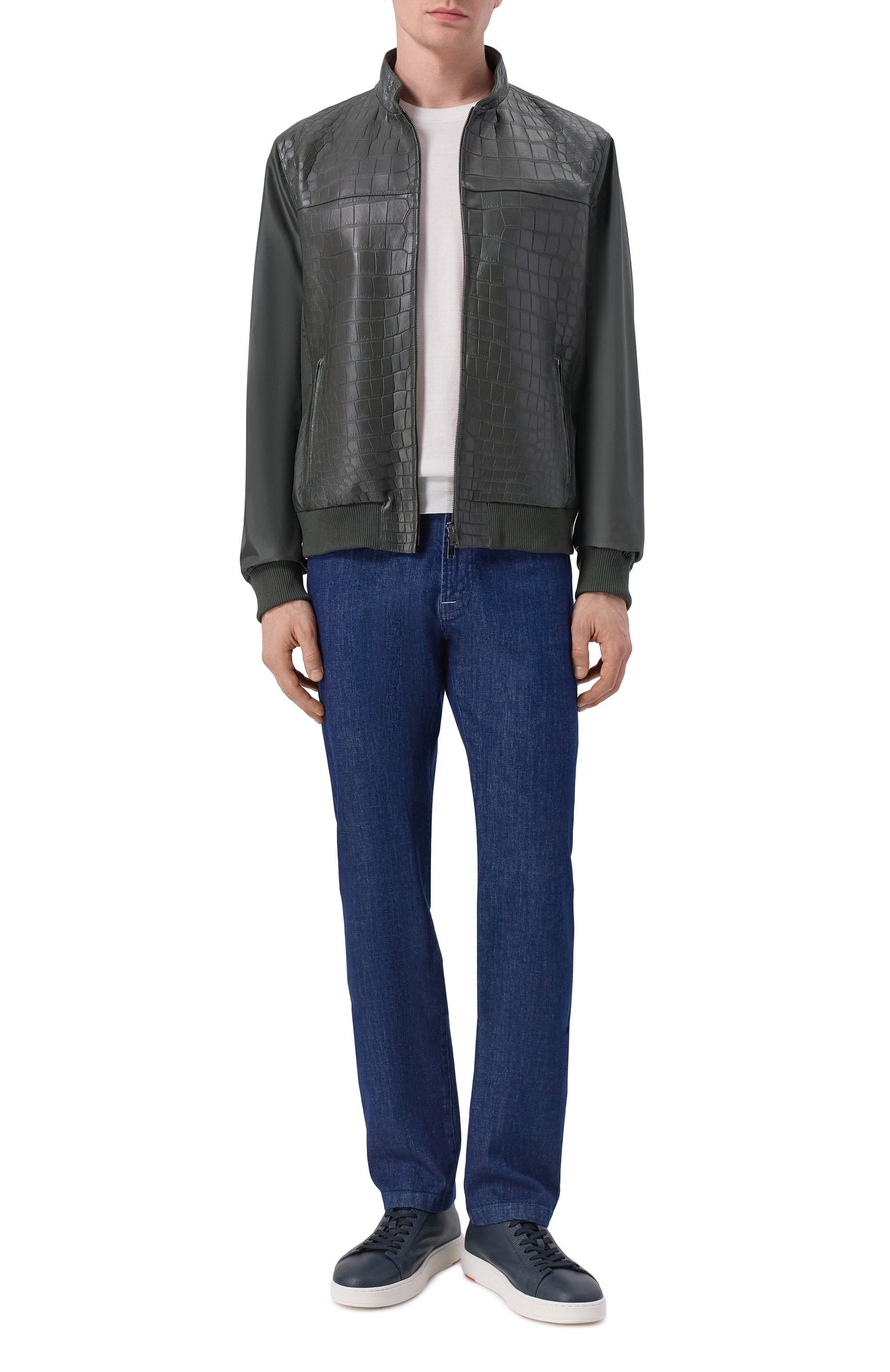 Бомбер с отделкой из кожи крокодила MVST, арт. M26.CSM.L402/1661, фото 2