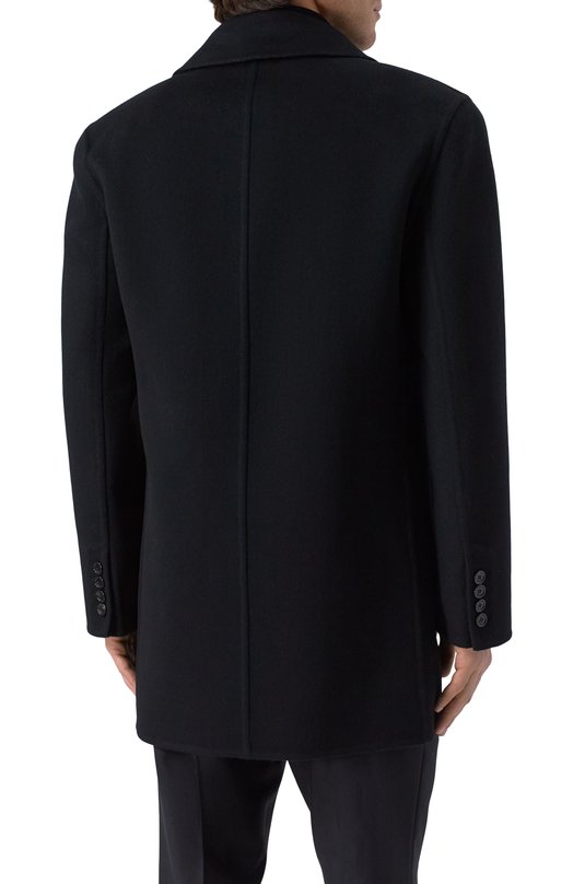 Шерстяное пальто Saint Laurent 837180/Y060R Чёрный  837180/Y060R Фото 4