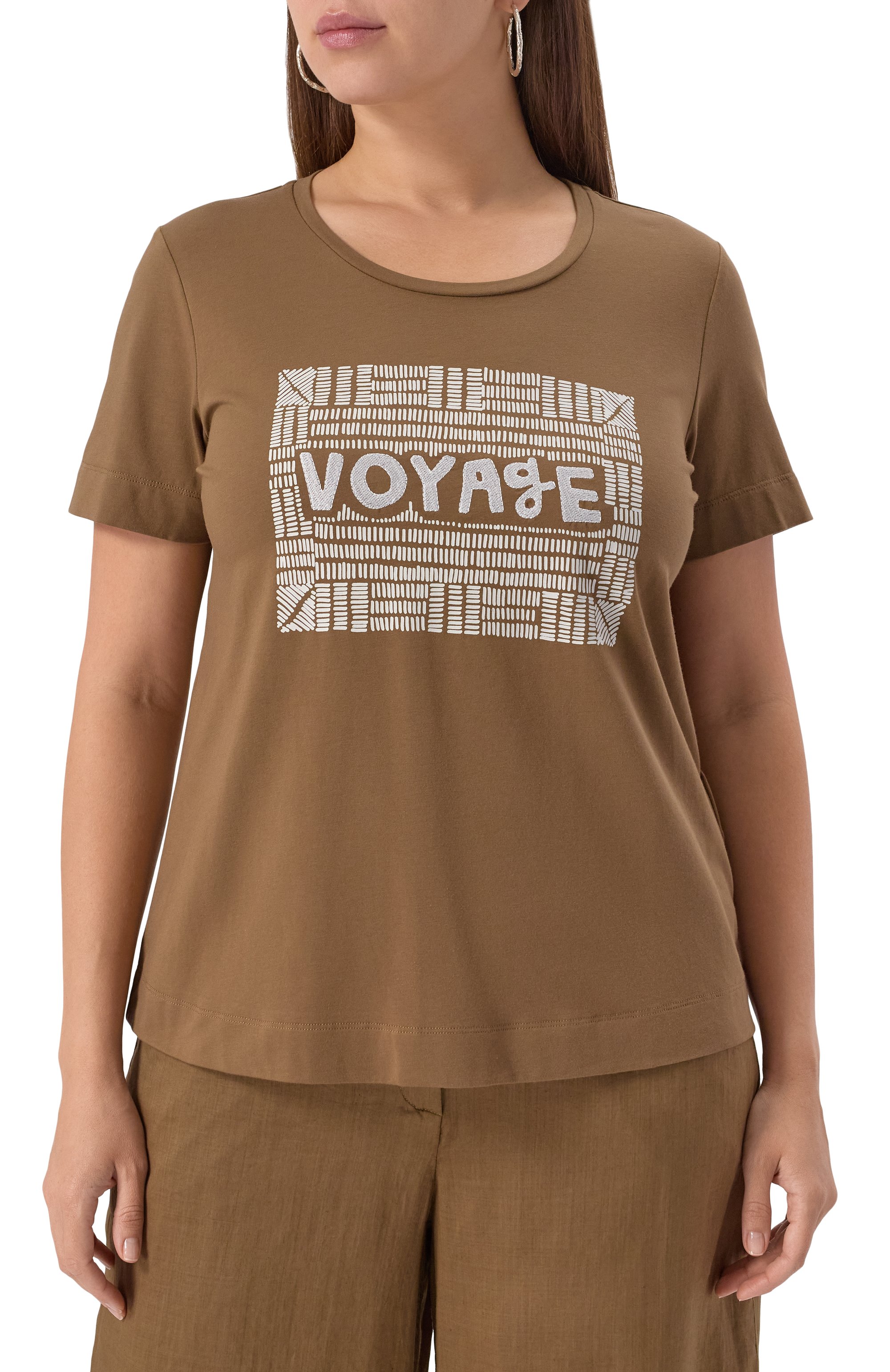 Хлопковая футболка MARINA RINALDI VOYAGE, арт. AXE, фото 3