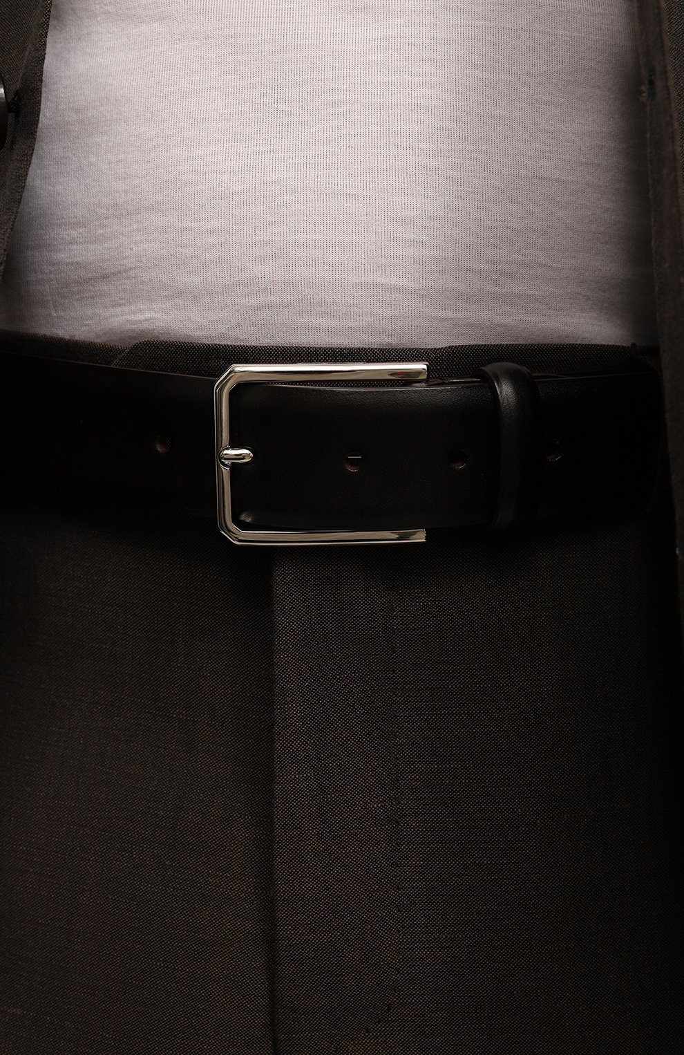 Кожаный ремень SANTONI темно-коричневого цвета по цене 34600 руб., арт. CM35VS003B91ESC1T50, фото 2 Кожаный ремень SANTONI, арт. CM35VS003B91ESC1T50, фото 2