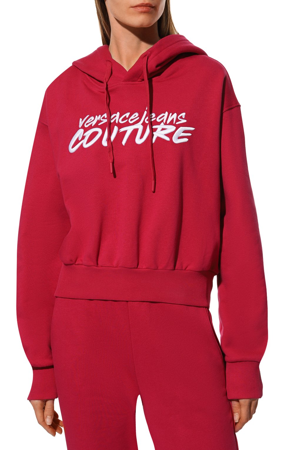 Хлопковое худи VERSACE JEANS COUTURE, арт. 73HAIT16-73DP314 0 L0G0 BRUSH EMBR0/CF01T, фото 3