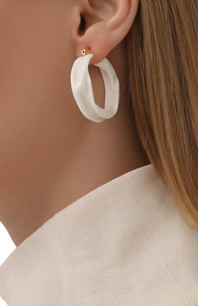 Серьги JIL SANDER белого цвета по цене 30950 руб., арт. JSWS837161/WSS79007, фото 2 Серьги JIL SANDER, арт. JSWS837161/WSS79007, фото 2