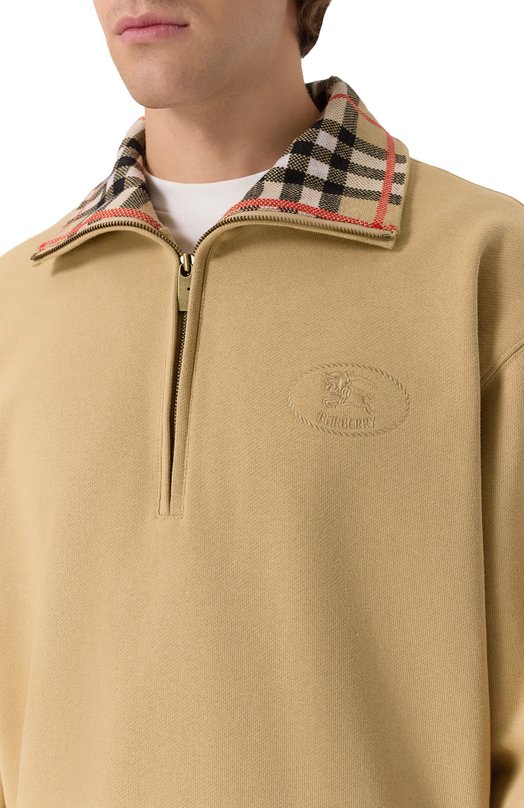 Хлопковый анорак Burberry 8110589 Бежевый  8110589 Фото 5