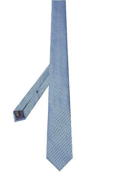 Шелковый галстук с узором ZEGNA голубого цвета по цене 24650 руб., арт. Z4F04/1US, фото 2 Шелковый галстук с узором ZEGNA, арт. Z4F04/1US, фото 2