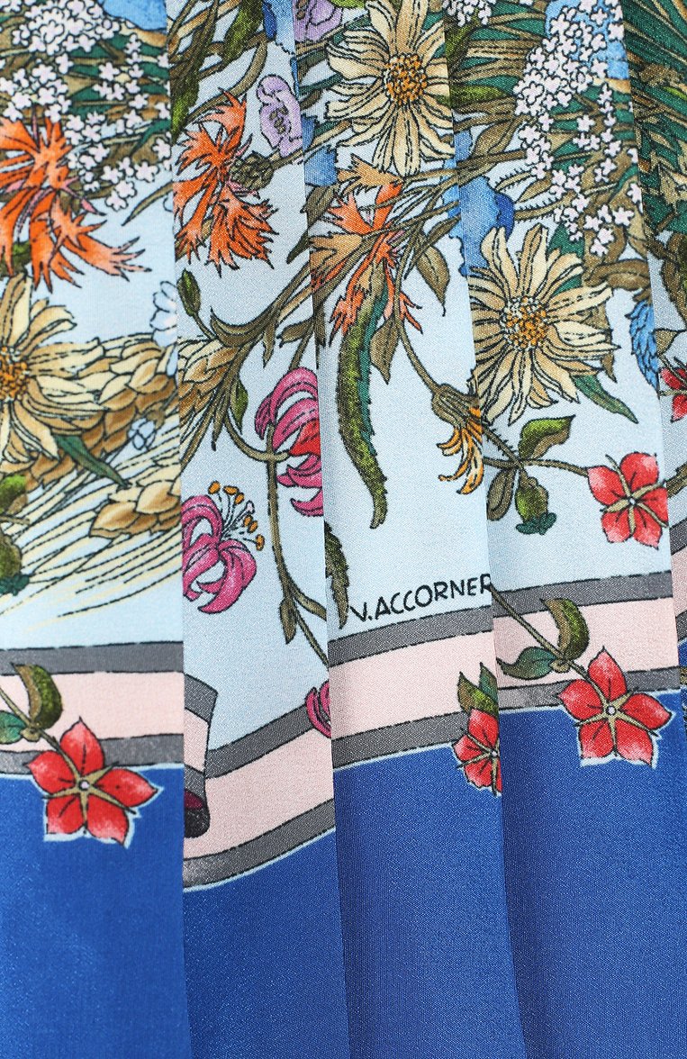 Плиссированная юбка из шелка GUCCI, арт. 554401/ZAAVV, фото 1
