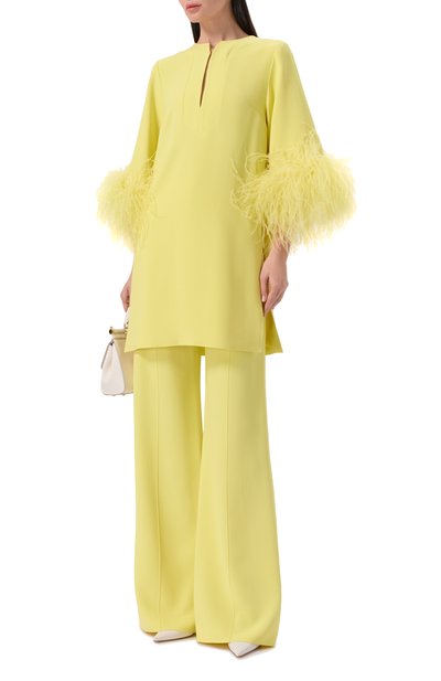 Брюки ELIE SAAB желтого цвета по цене 171500 руб., арт. P0186NRC26/CD023, фото 2 Брюки ELIE SAAB, арт. P0186NRC26/CD023, фото 2