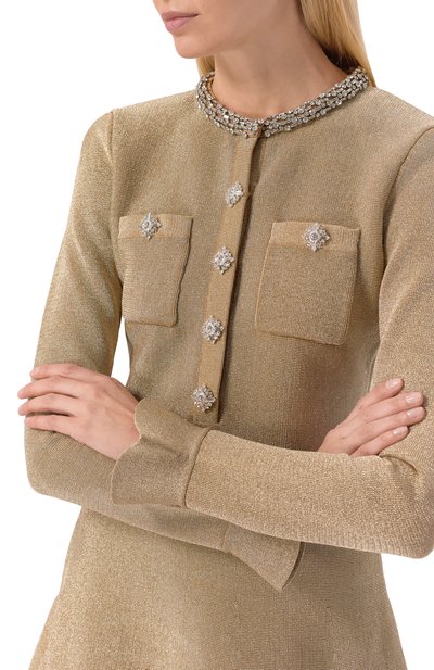 Платье с отделкой стразами SELF-PORTRAIT, арт. RS26206SGD, фото 5