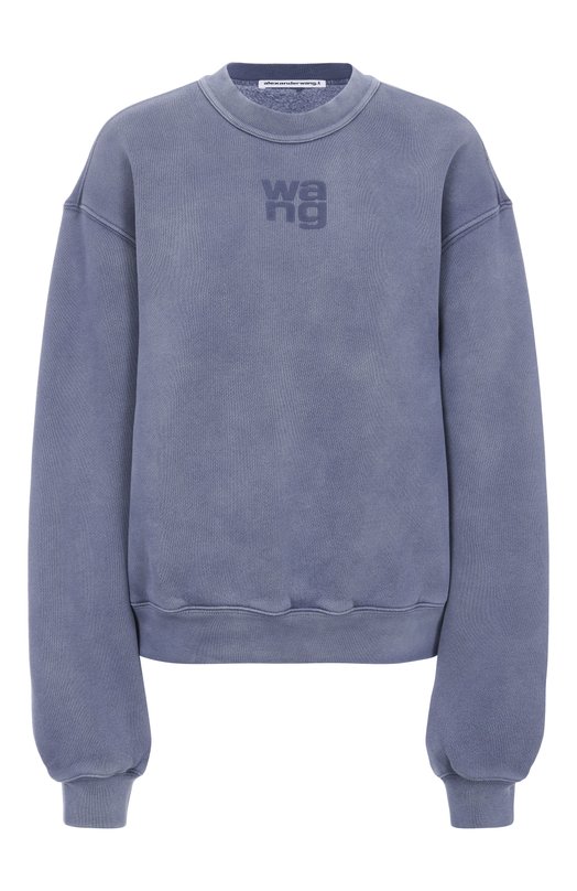 Хлопковый свитшот alexanderwang.t 4CC3241518 Синий 4CC3241518