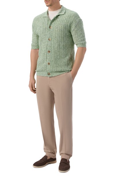 Хлопковая рубашка ANDREA CAMPAGNA зеленого цвета по цене 55450 руб., арт. M5426-9101, фото 2 Хлопковая рубашка ANDREA CAMPAGNA, арт. M5426-9101, фото 2