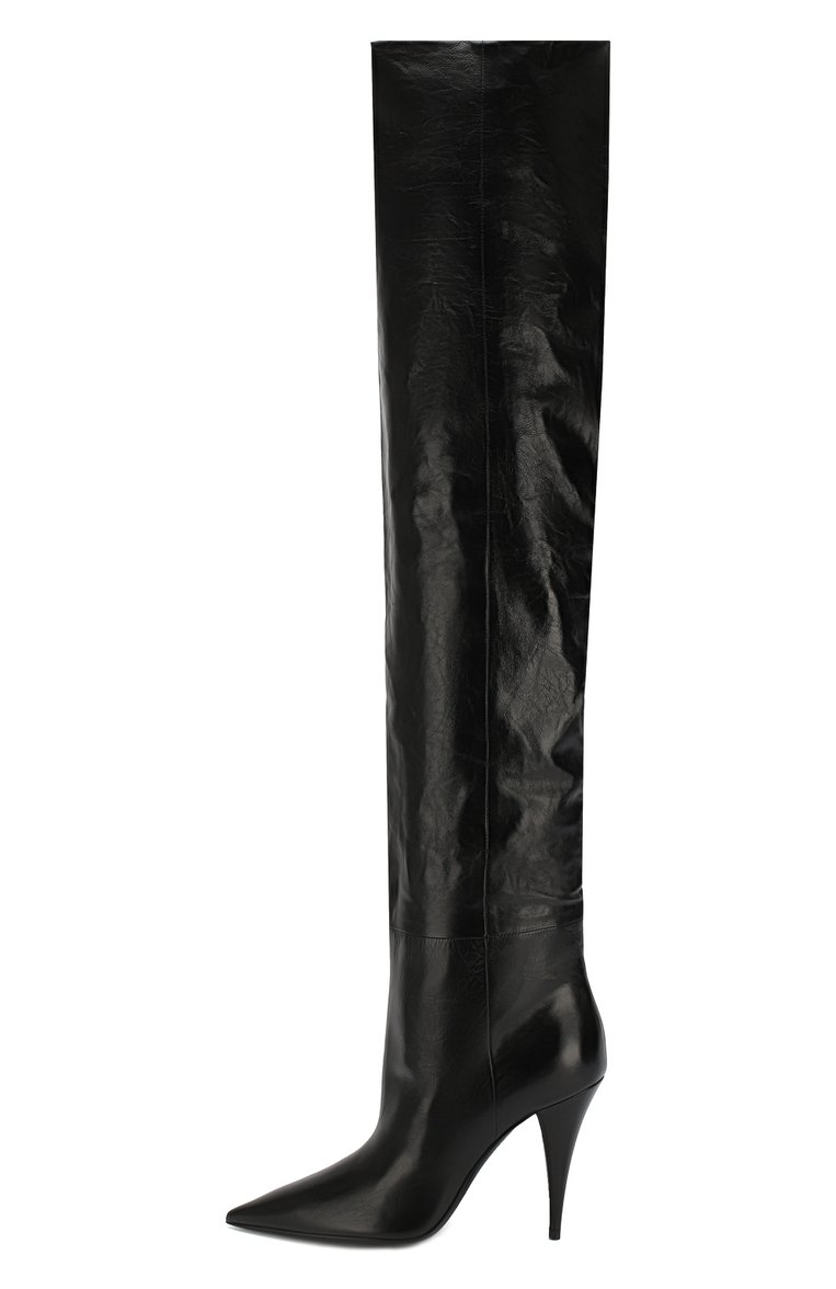 Кожаные ботфорты SAINT LAURENT, арт. 580169/1FZ00, фото 3