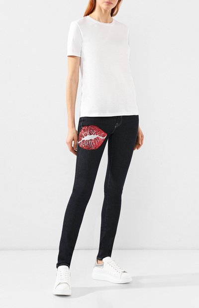 Джинсы с пайетками ICEBERG темно-синего цвета по цене 35650 руб., арт. 19E I2P0/2H01/6006, фото 2 Джинсы с пайетками ICEBERG, арт. 19E I2P0/2H01/6006, фото 2