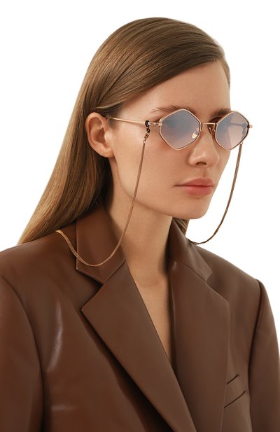 Цепочка для очков CAROLINE ABRAM, арт. CHAINETTE TRI0 METALL TRIPLE BR0WN, фото 2