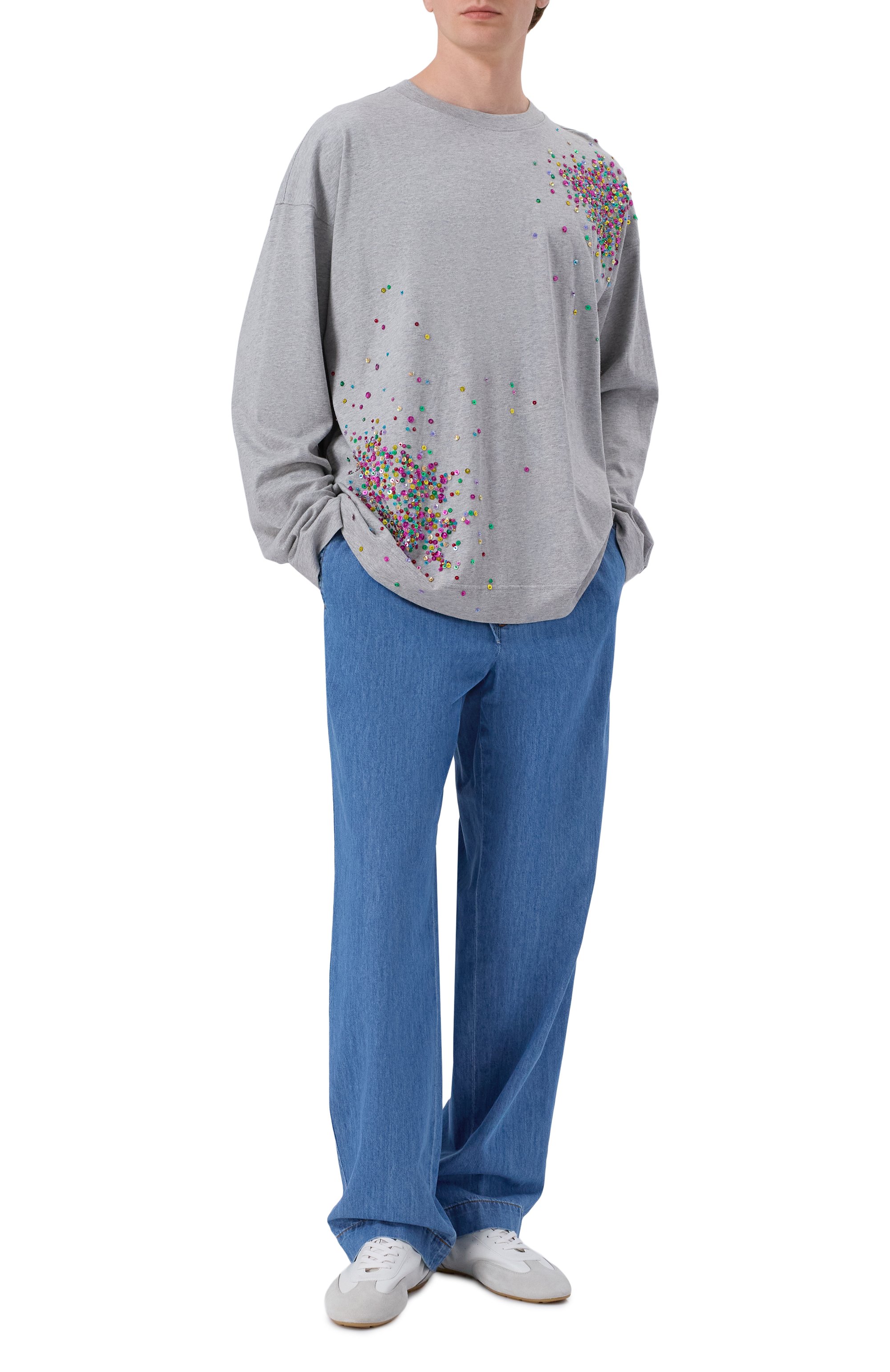 Джинсы DRIES VAN NOTEN голубого цвета по цене 61800 руб., арт. 020908/3386, фото 2 Джинсы DRIES VAN NOTEN, арт. 020908/3386, фото 2