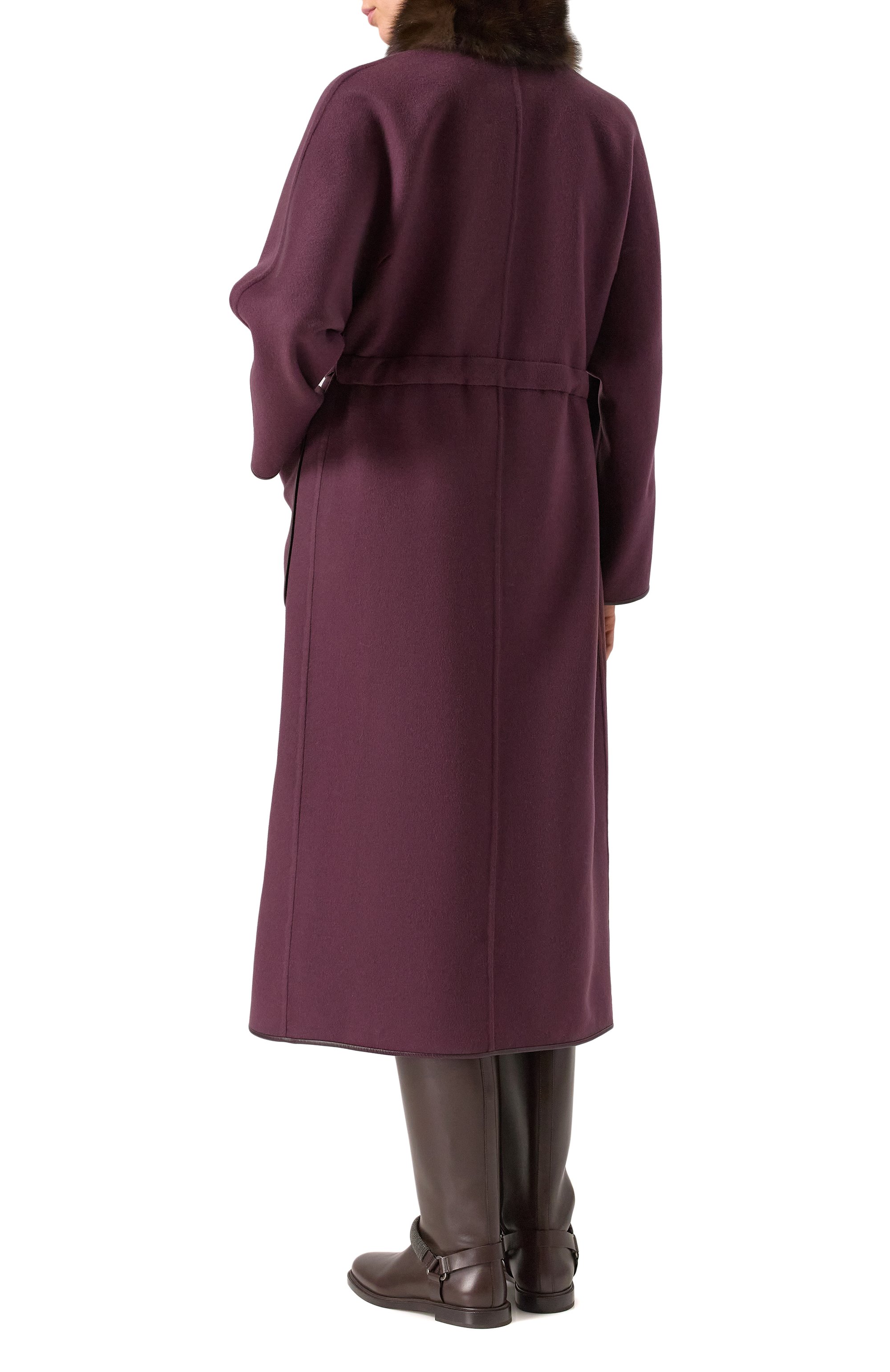 Кашемировое пальто с отделкой из меха соболя SABLEFUR, арт. 72213-SB-12, фото 4