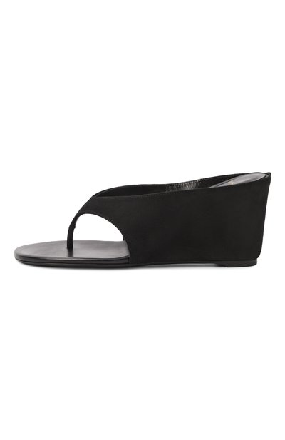 Замшевые мюли yaga 85 JUDE черного цвета по цене 63500 руб., арт. YAGA WEDGE SANDAL/SUEDE LEATHER, фото 4 Замшевые мюли yaga 85 JUDE, арт. YAGA WEDGE SANDAL/SUEDE LEATHER, фото 4