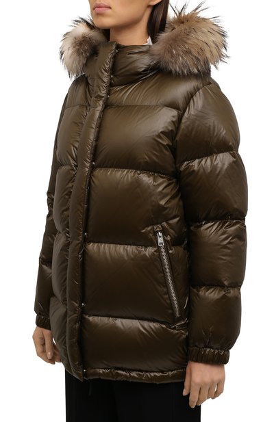 Пуховик WOOLRICH темно-зеленого цвета по цене 117500 руб., арт. CFWW0U0584FR/UT1702, фото 3 Пуховик WOOLRICH, арт. CFWW0U0584FR/UT1702, фото 3