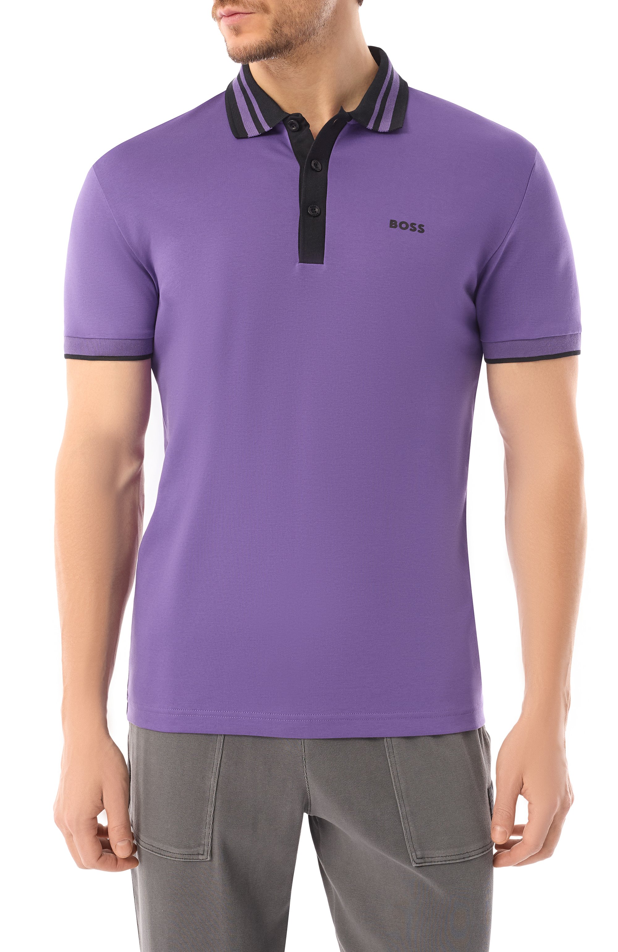 Хлопковое поло BOSS GREEN, арт. 50533272, фото 3