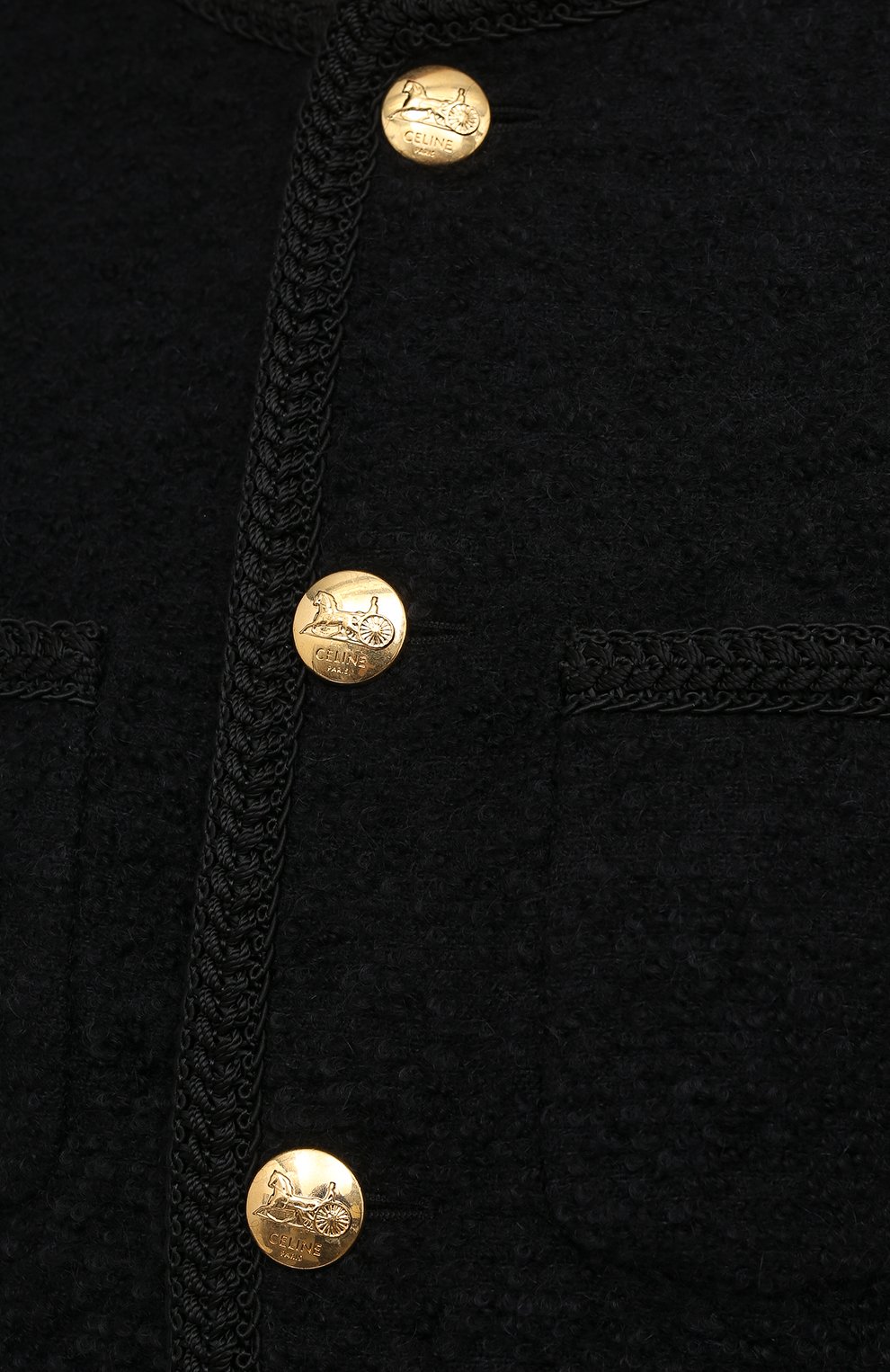 Жакет CELINE черного цвета по цене 299500 руб., арт. 2V00C333J, фото 5 Жакет CELINE, арт. 2V00C333J, фото 5