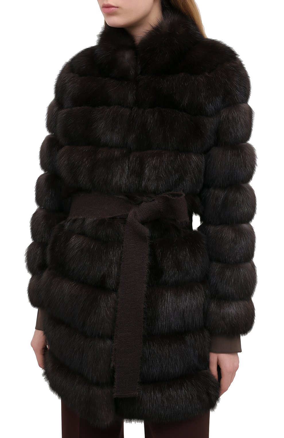 Шуба из меха соболя KITON темно-коричневого цвета по цене 5570000 руб., арт. D50584X04R72, фото 3 Шуба из меха соболя KITON, арт. D50584X04R72, фото 3