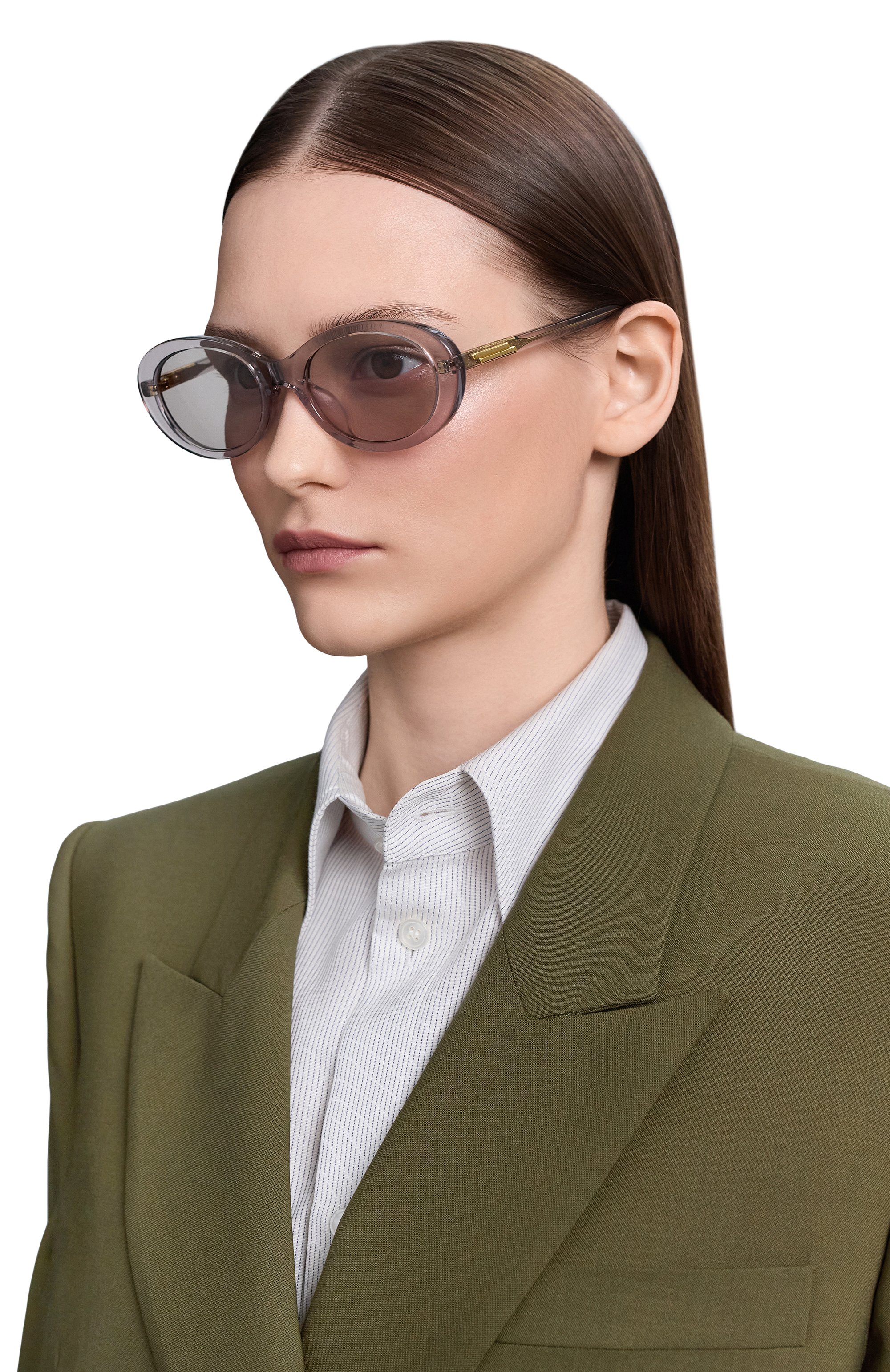 Солнцезащитные очки BOTTEGA VENETA серого цвета по цене 53150 руб., арт. BV1415SK-003, фото 2 Солнцезащитные очки BOTTEGA VENETA, арт. BV1415SK-003, фото 2