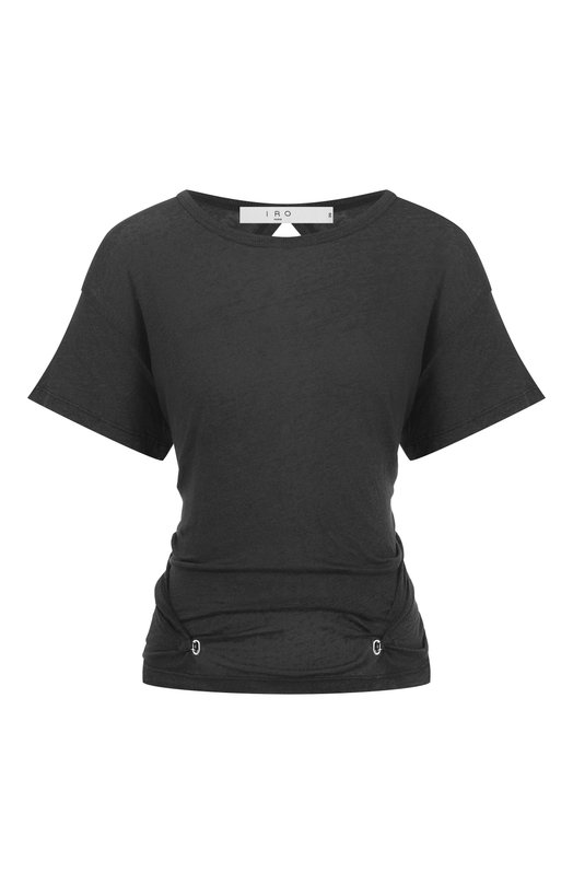 Льняной топ Iro WM19S0RENZA Серый WM19S0RENZA