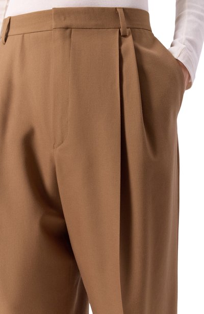 Шерстяные брюки DRIES VAN NOTEN коричневого цвета по цене 111500 руб., арт. 020998-2246-712, фото 5 Шерстяные брюки DRIES VAN NOTEN, арт. 020998-2246-712, фото 5