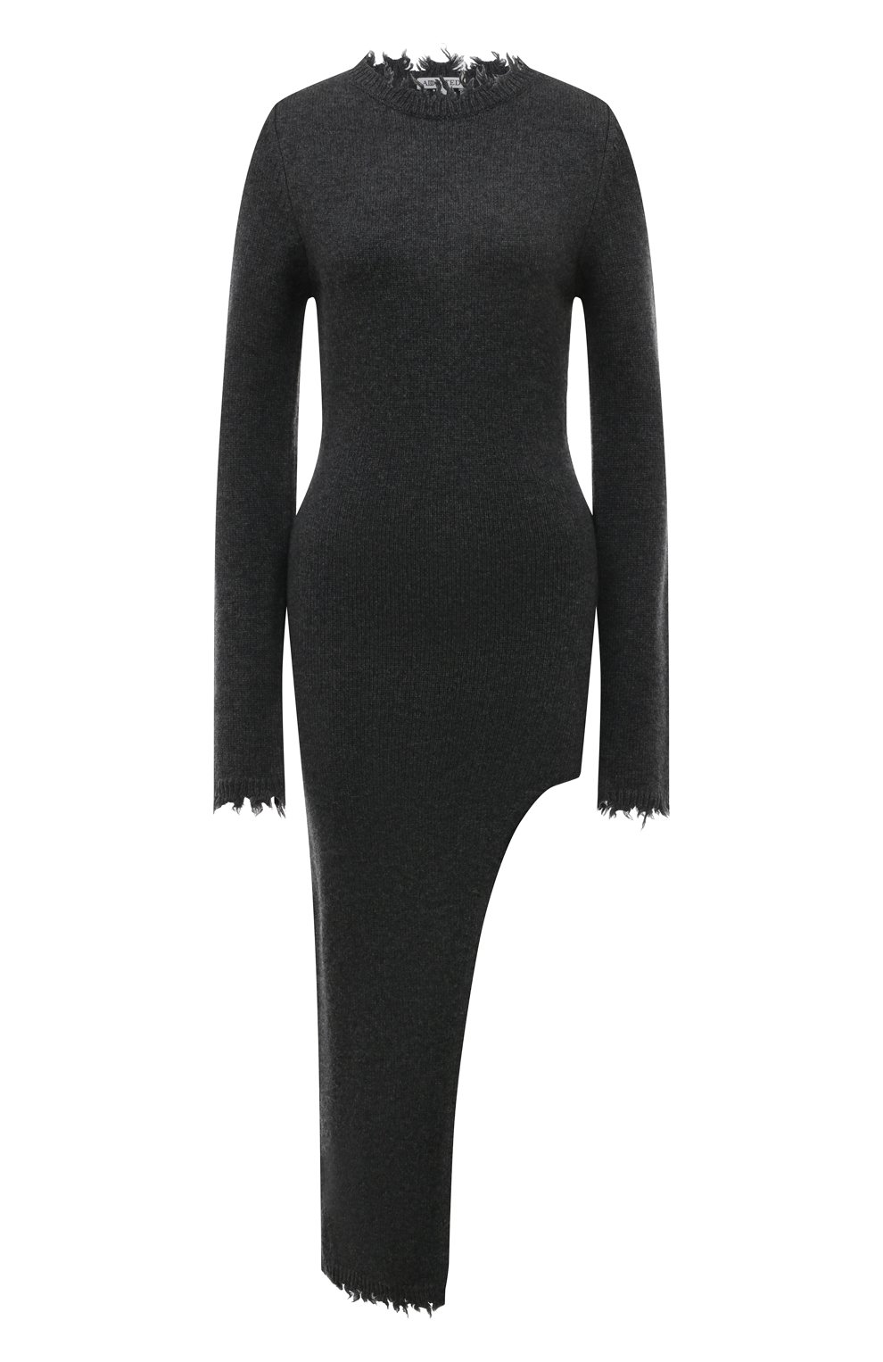 Платье из шерсти и кашемира ADDICTED темно-серого цвета по цене 43650 руб., арт. MK914, фото 1 Платье из шерсти и кашемира ADDICTED, арт. MK914, фото 1