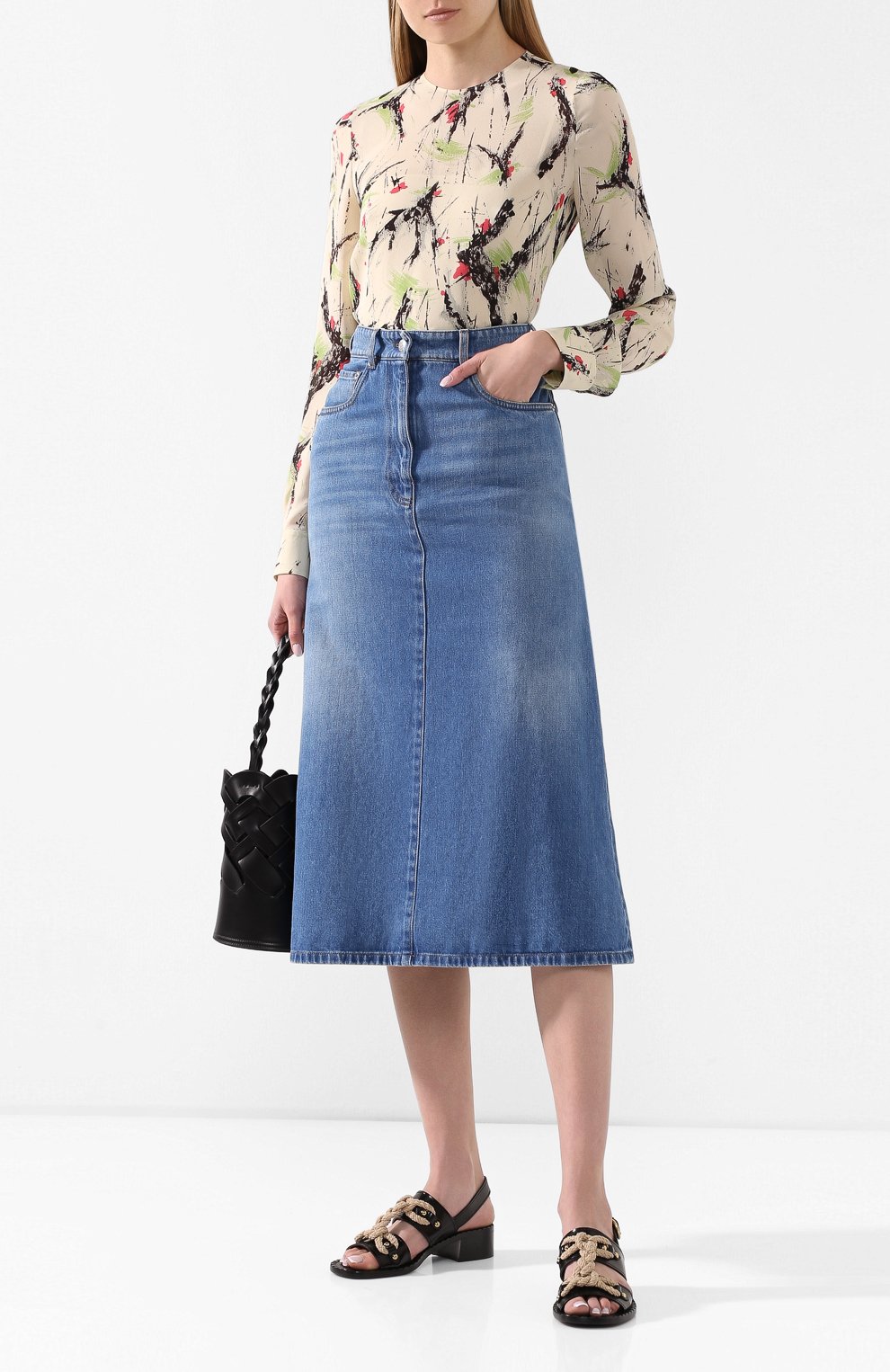 Блузка из вискозы PRADA, арт. P933H-1WWP-F0324, фото 2