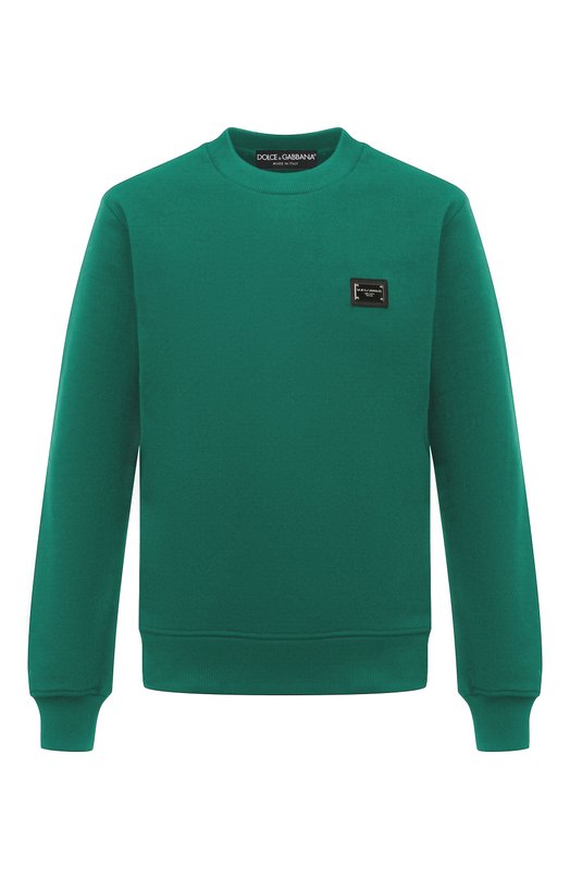 Хлопковый свитшот Dolce & Gabbana G9ABJT/G7F2G Зелёный G9ABJT/G7F2G