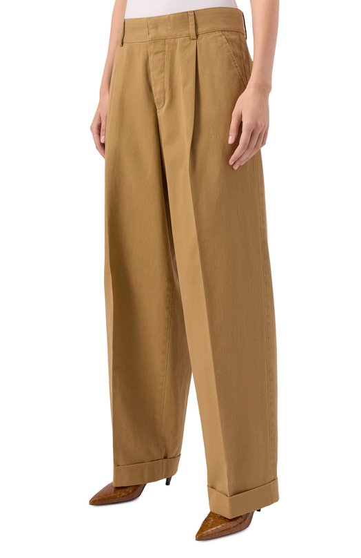 Хлопковые брюки Dsquared2 S75KB0520/D35264 Бежевый  S75KB0520/D35264 Фото 3