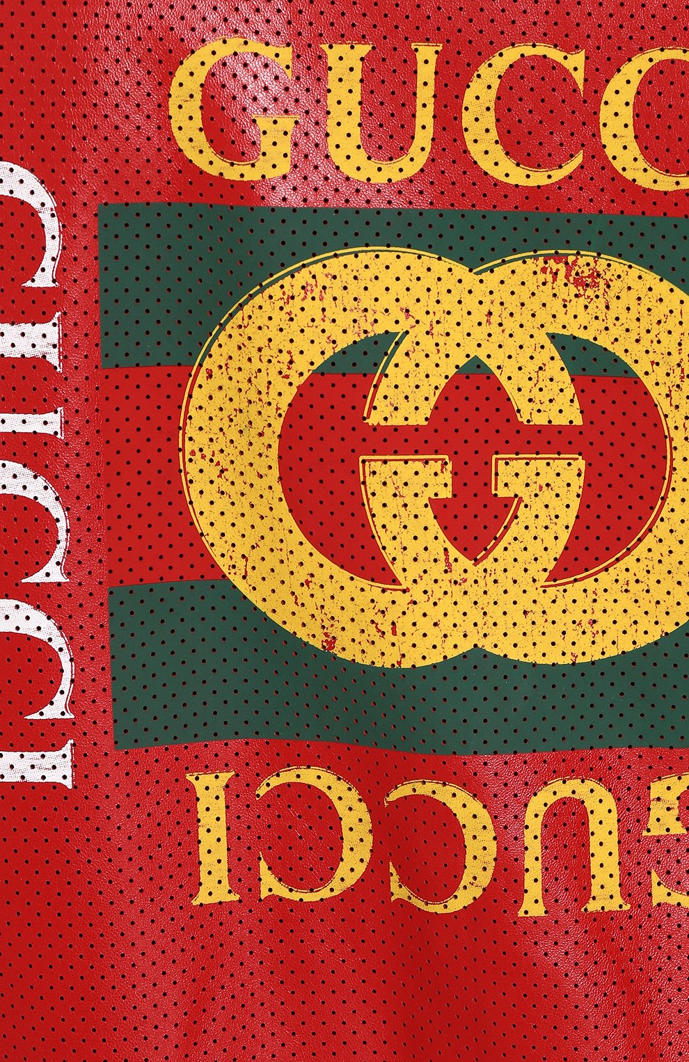 Кожаный бомбер на молнии с перфорацией GUCCI, арт. 497401/XG525, фото 5