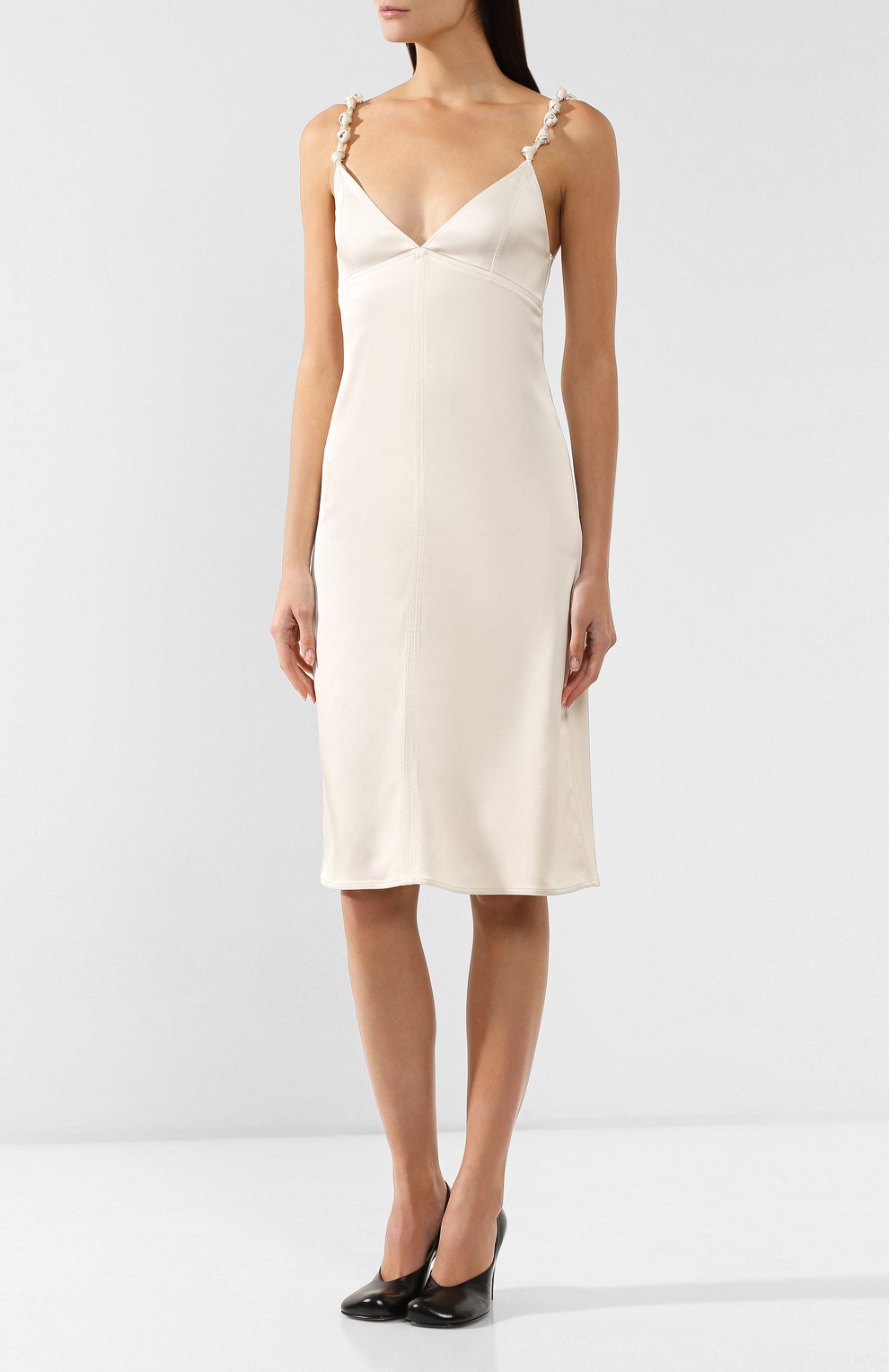 Атласное платье BOTTEGA VENETA, арт. 568085/VA6Q0, фото 3