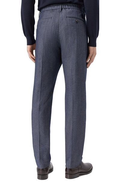 Брюки из хлопка и шерсти JACOB COHEN синего цвета по цене 73250 руб., арт. JUM_PT026 001 S4307 RW, фото 4 Брюки из хлопка и шерсти JACOB COHEN, арт. JUM_PT026 001 S4307 RW, фото 4