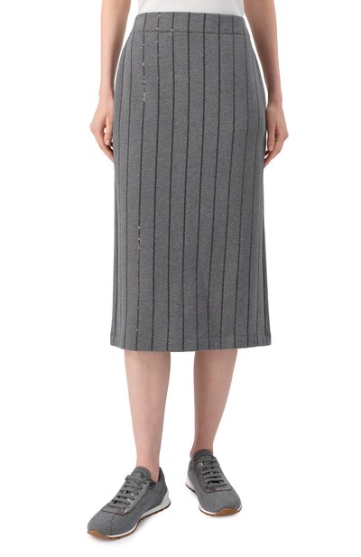 Хлопковая юбка BRUNELLO CUCINELLI, арт. MP05NS0889, фото 3