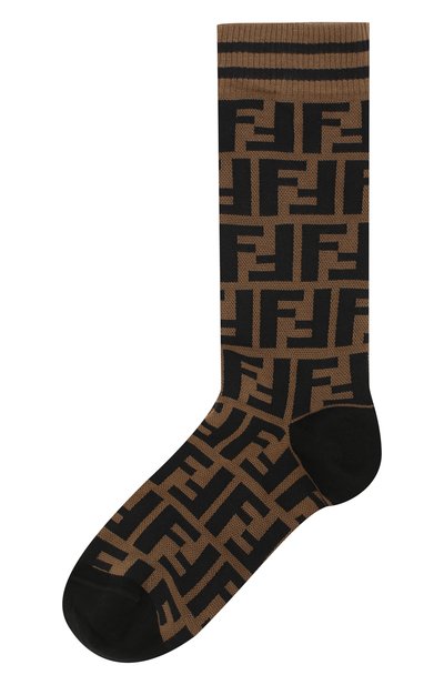 Хлопковые носки с логотипом бренда FENDI, арт. FXZ539 A5NR, фото 1