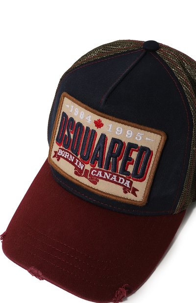 Бейсболка DSQUARED2 бордового цвета по цене 32950 руб., арт. BCW0742/05C02694, фото 4 Бейсболка DSQUARED2, арт. BCW0742/05C02694, фото 4